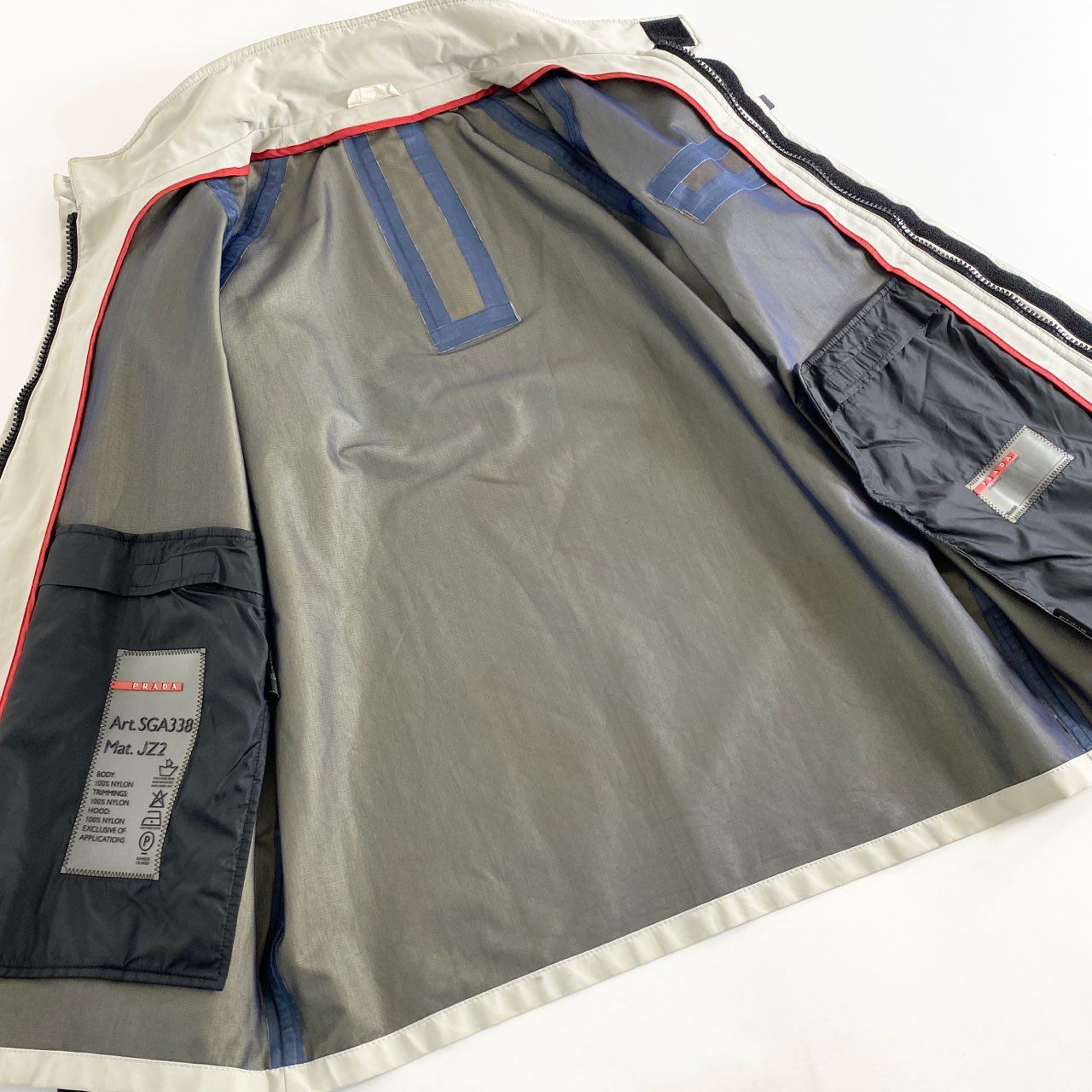 26L23 希少 PRADA SPORT プラダ スポーツ LUNA ROSSA ルナロッサ GORE TEX Sailing Jacket  ゴアテックス セーリングジャケット ホワイト CHALLENGE 2003 - メルカリ