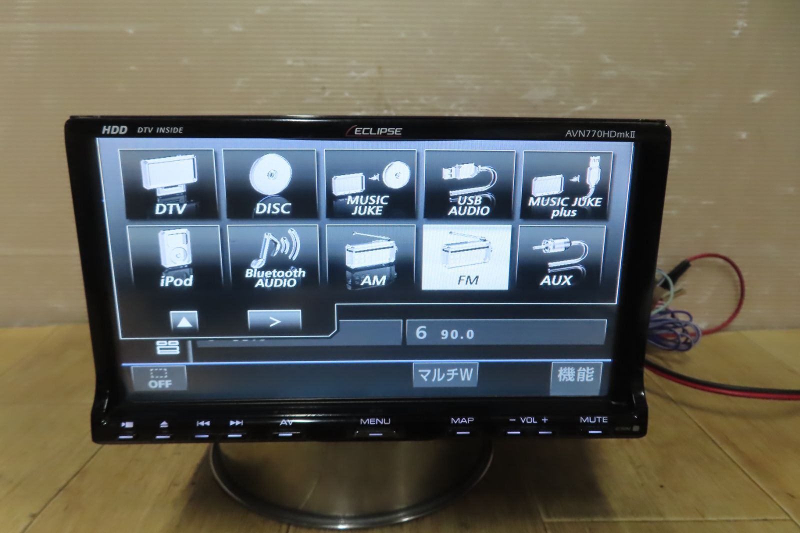 付 A303|イクリプス AVN770HDmkⅡ HDDナビ 地図2010年 地デジフルセグ Bluetooth内蔵 CD DVD再生OK