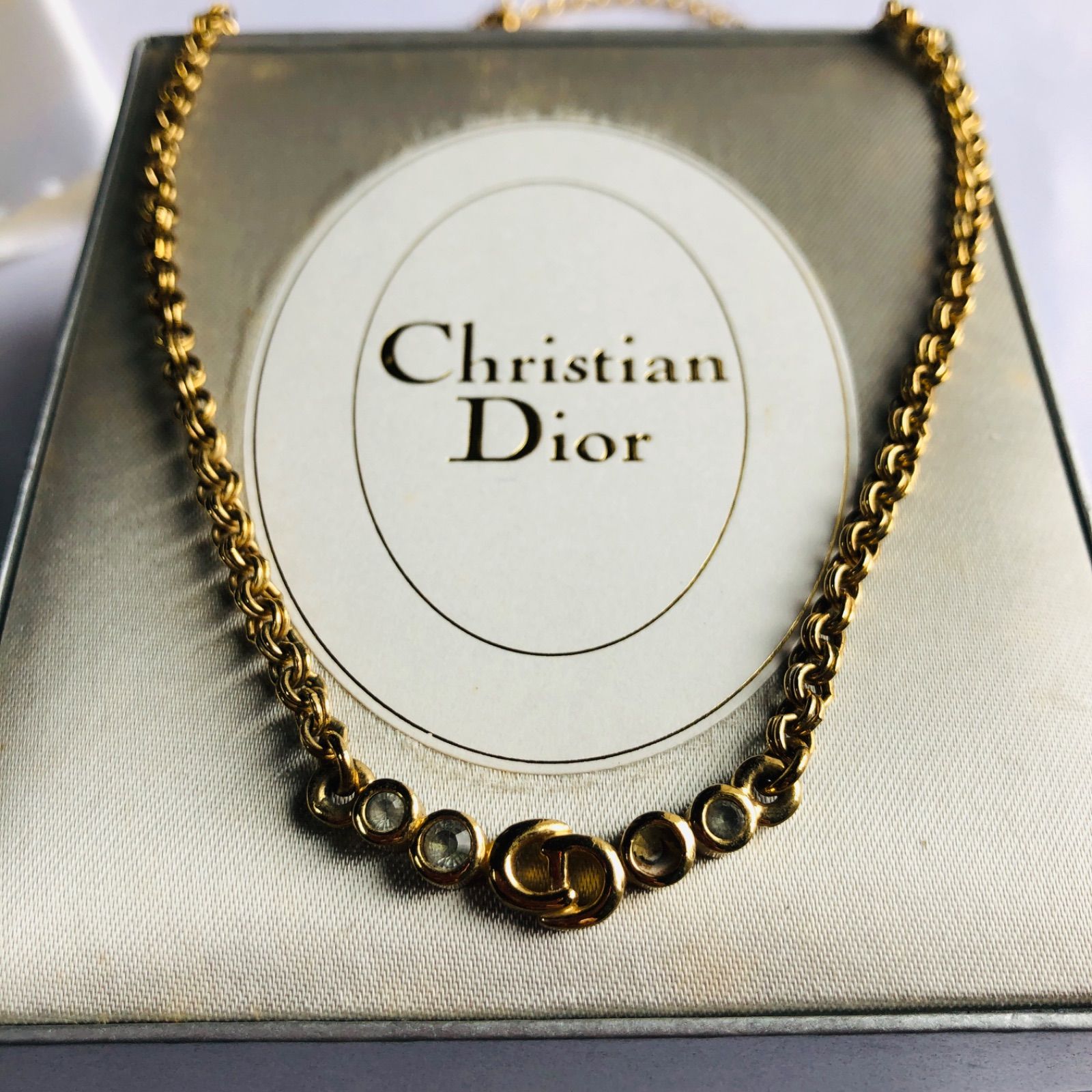 訳あり】激安クリスチャンディオールChristian Dior ロゴネックレス