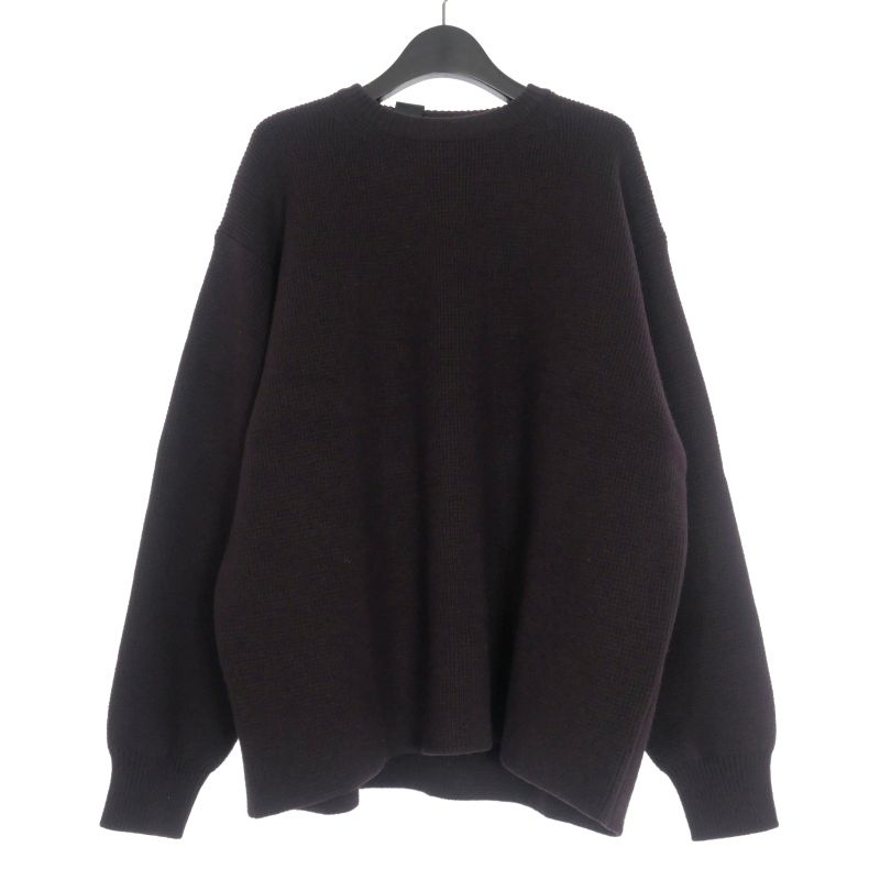 ミスターハリウッド N.HOOLYWOOD 23AW クルーネックニット セーター 長袖 36 バーガンディ 赤 2232-KT05-050