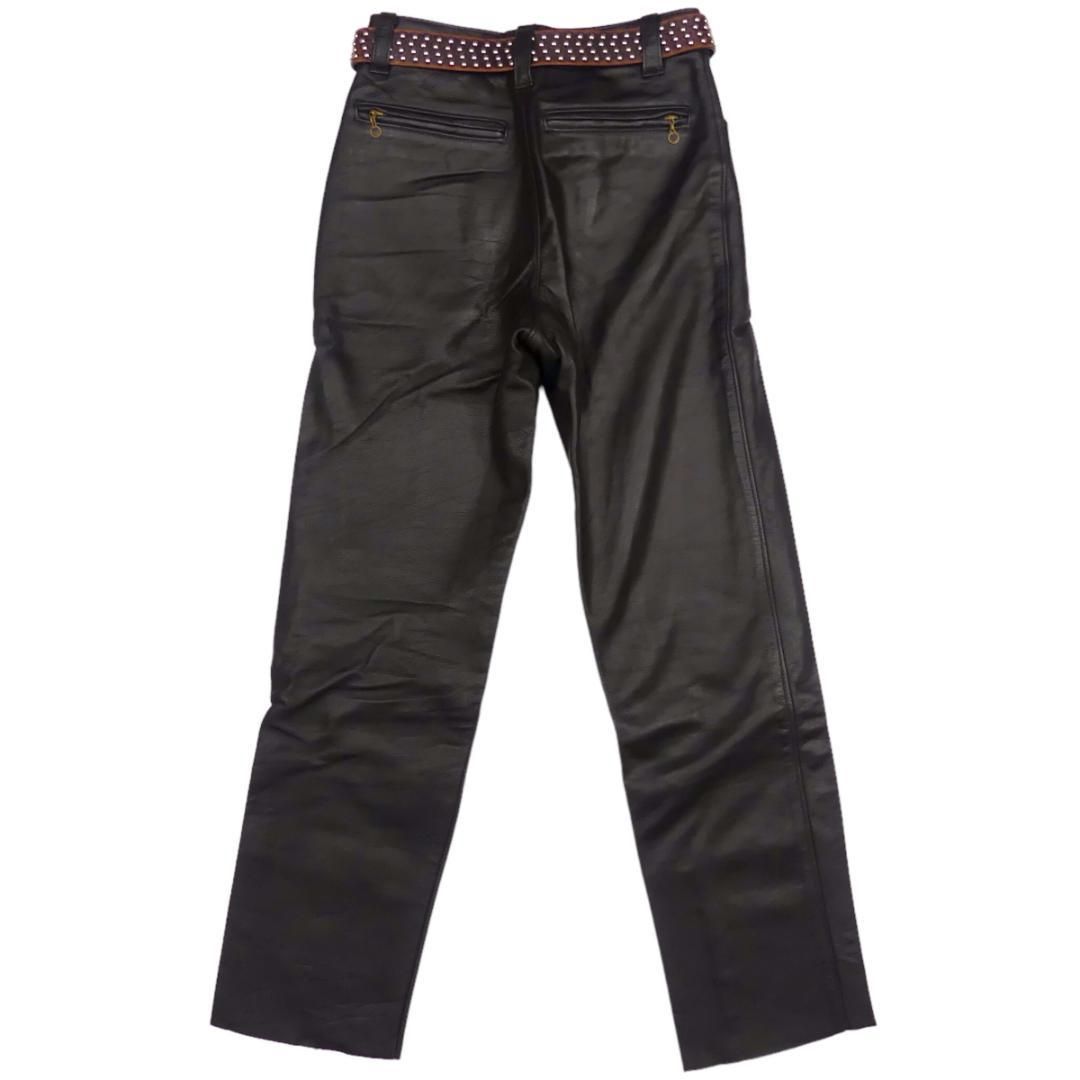 Schott ショット パンツ W32 本革 レザー 黒 USA製 HH9633