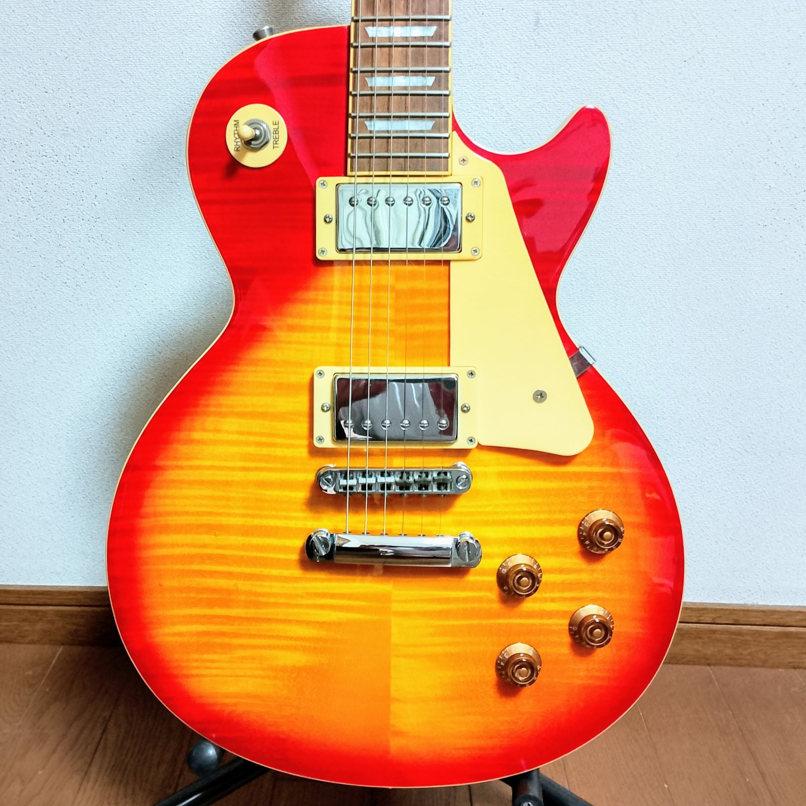 美品 Blitz by AriaProII Leopard エレキギター