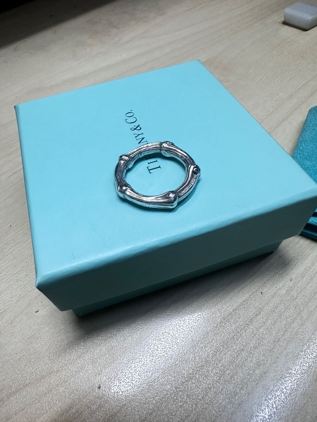 ティファニー　バンブーリング　指輪　シルバー　おおよそ13号 ヴィンテージ TIFFANY&Co. ティファニー バンブー リング 指輪/Sv925-6.3g/13
