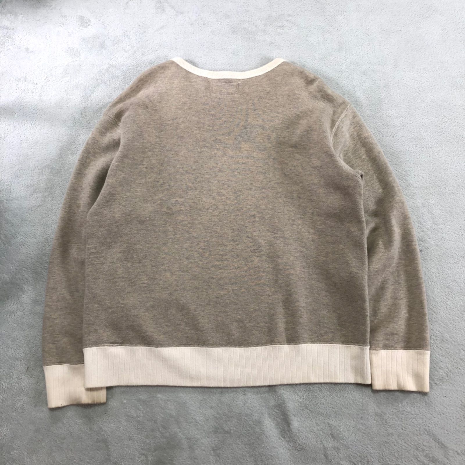 The REAL McCOY'S MILITARY POCKET SWEATSHIRT ミリタリースウェット ポケット付 トレーナー ロングスリーブ グレー リアルマッコイズ