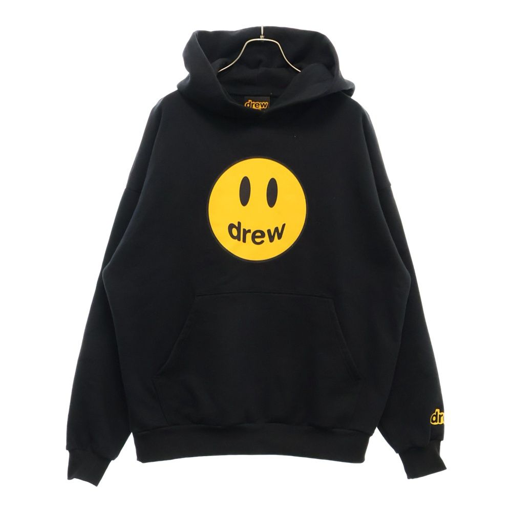 DREW HOUSE プルオーバー パーカー 黒 ブラック スマイルロゴ L drew 