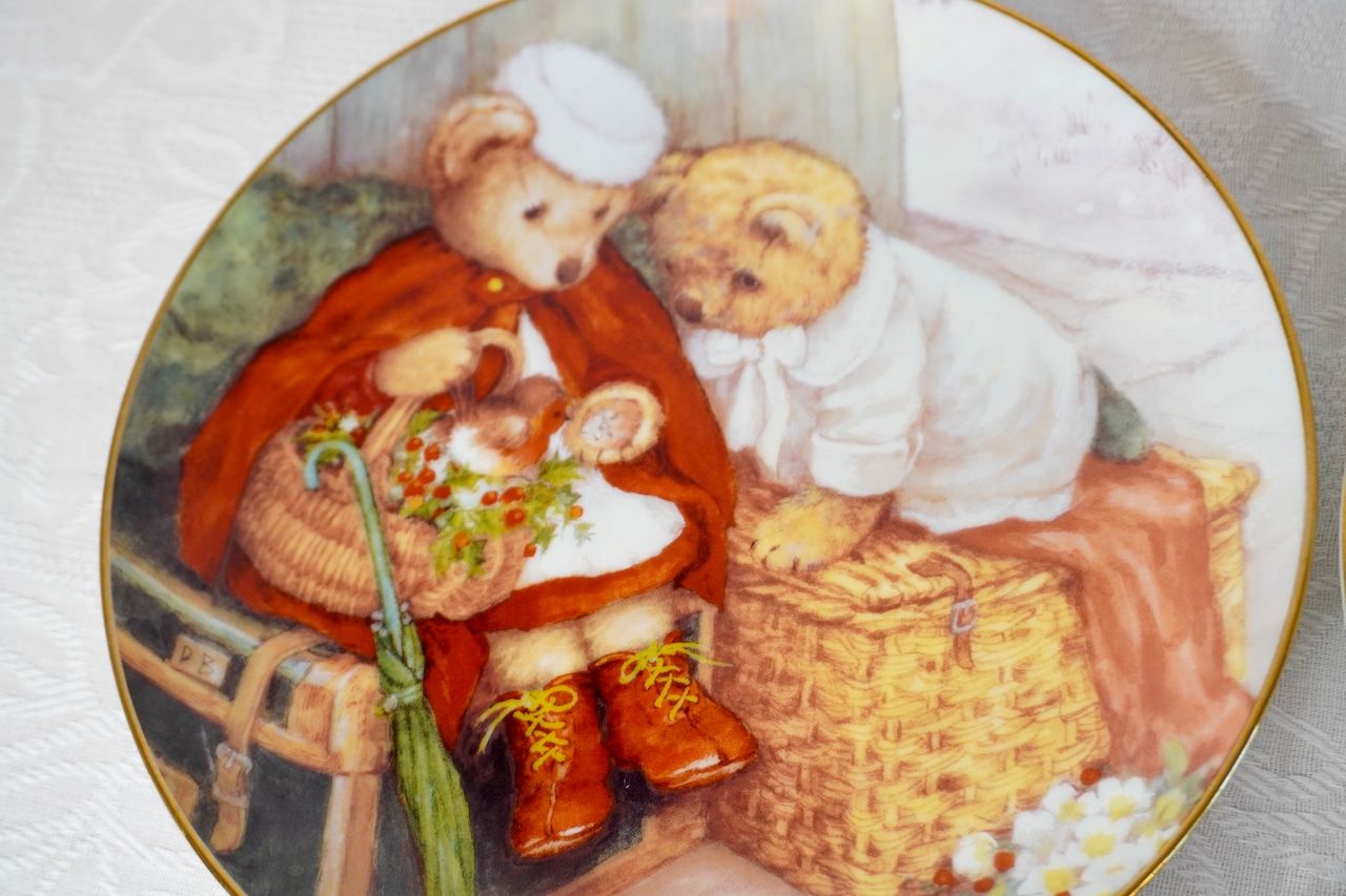 Franklin Mint テディベア 絵皿 4枚セット コレクションプレート