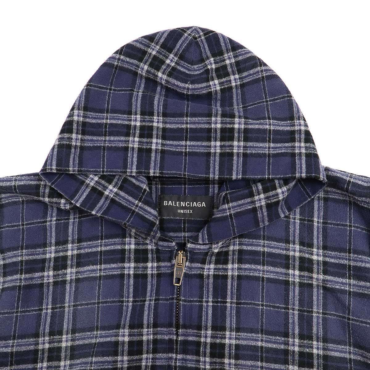 BALENCIAGA バレンシアガ 24AW フロントロゴ フランネルチェック