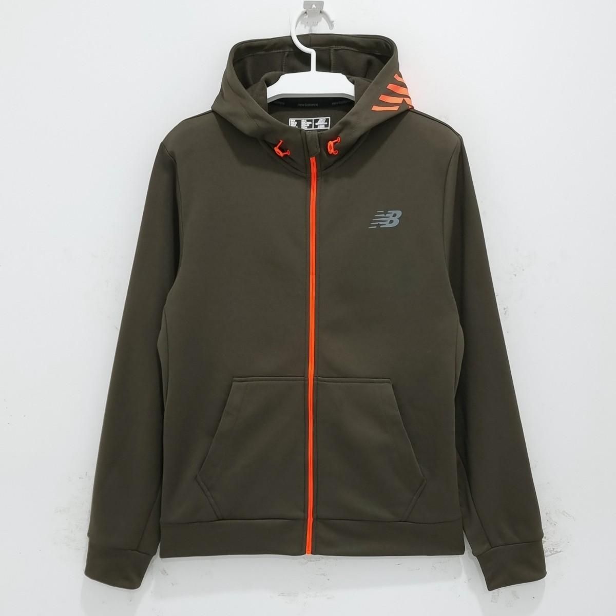 【Bunjang商品韓国直送】New Balance(ニューバランス) メンズ フード付き ジップアップパーカー トレーニングウェア ジャケット ジム トレーナー 100 L