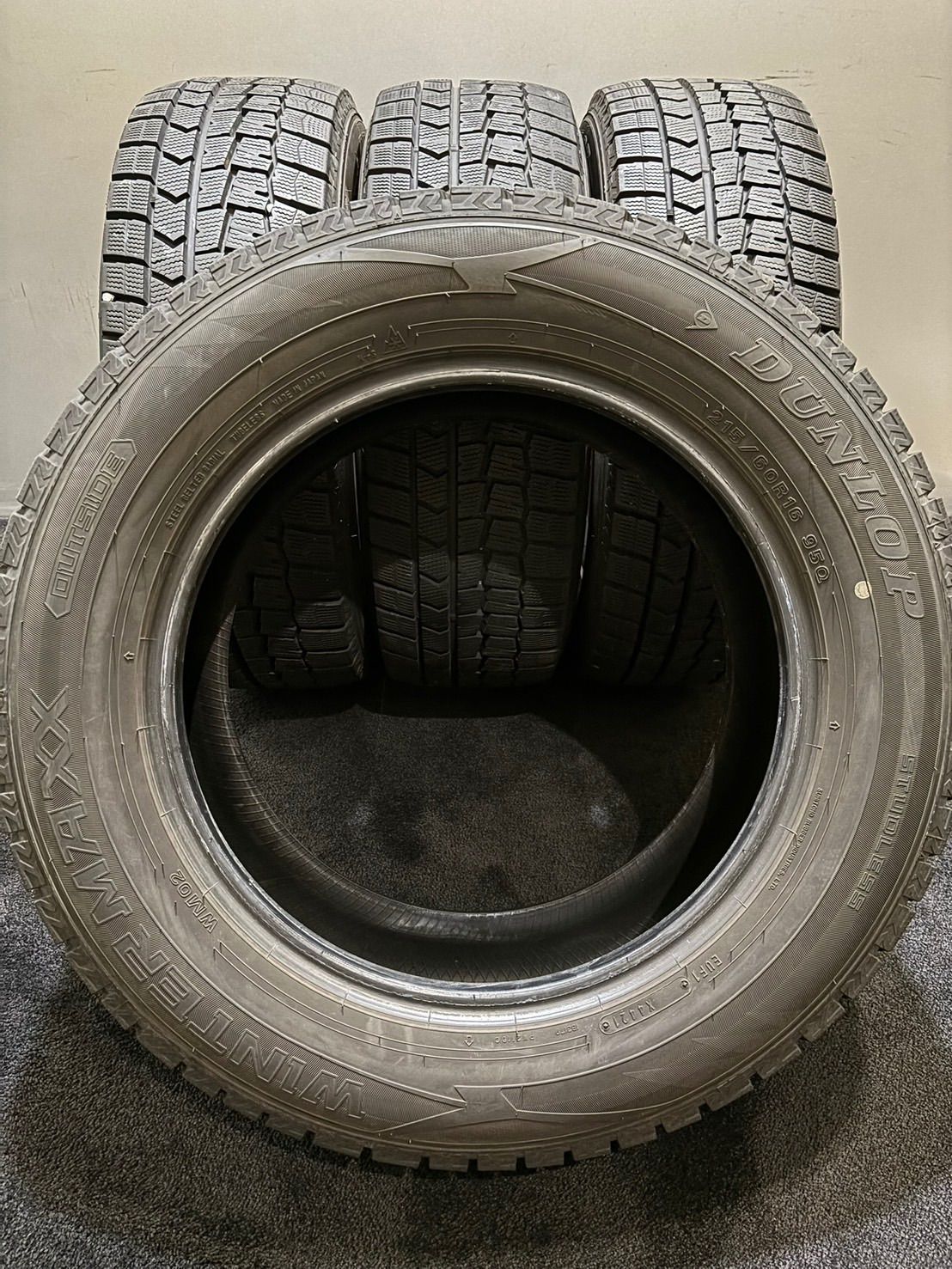 DUNLOP WINTER MAXX WM02 215/60R16 16インチ スタッドレス 4本 2019