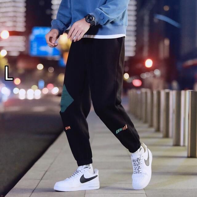 [L]メンズ ファッション 服 男性用 オシャレ シンプル 大人 かっこいい 大きいサイズ ストリート 紳士服 秋 ニット スポーツ パンツ 韓国スタイル ベルベット 厚手 ゆった 九分丈 カジュアル