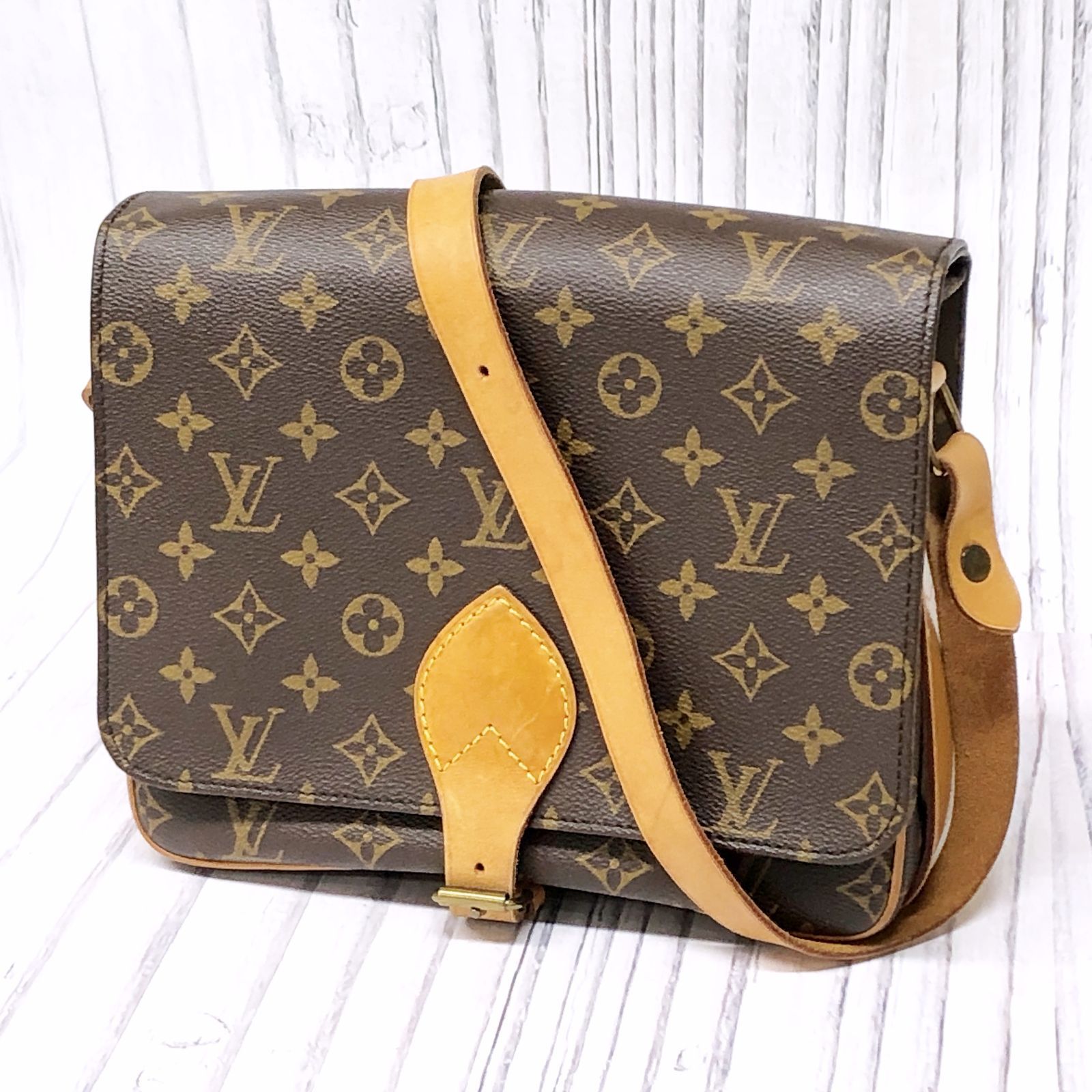 m001 F(80) ルイヴィトン カルトシエールGM モノグラム ショルダーバッグ W26cm M51252 Louis Vuitton レディース  肩掛けカバン ヴィンテージ - メルカリ