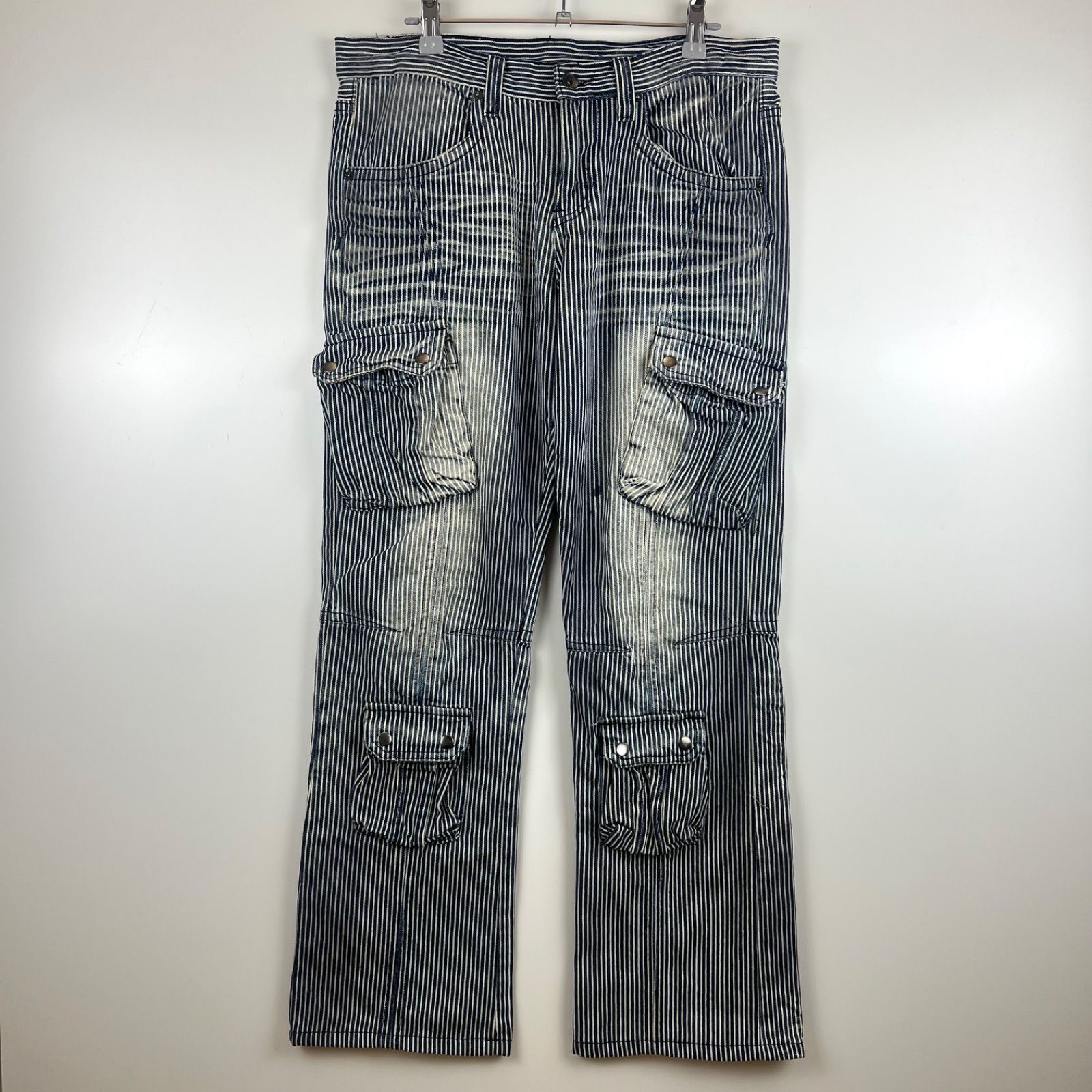 semanticdesign 00s y2k archive multi pocket cargo denim L 