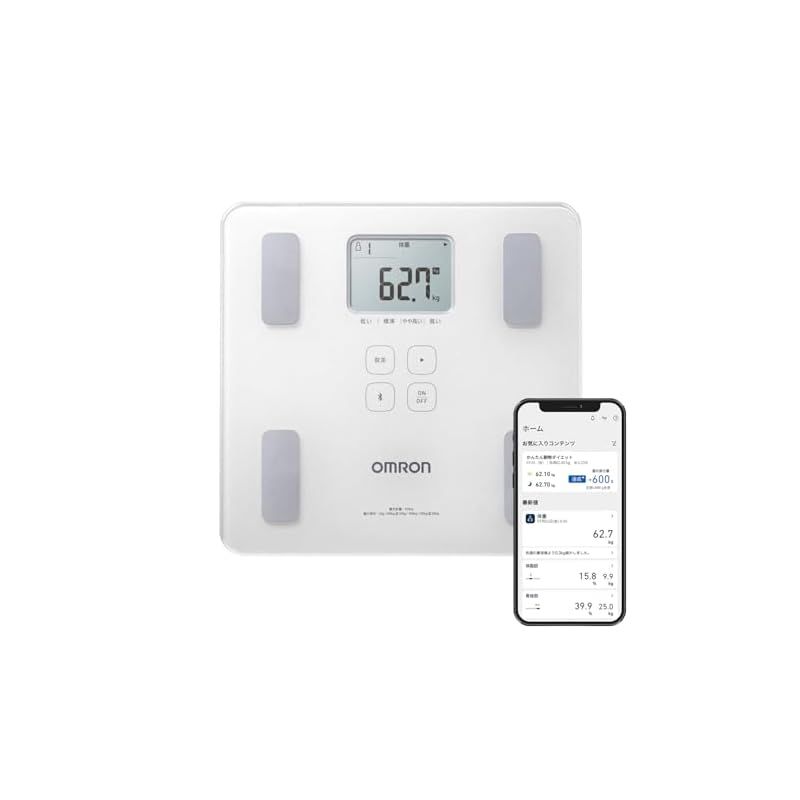 オムロン 体重 体組成計 HBF-230T-SW スマホ連動 体脂肪率 BMI
