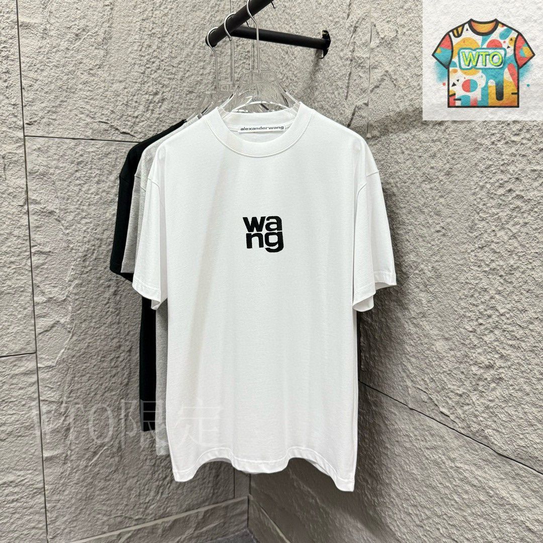 Alexander wang 刺繍ロゴTシャツ 今日特価】Alexander Wang WANG 刺繍 & プリント T シャツ