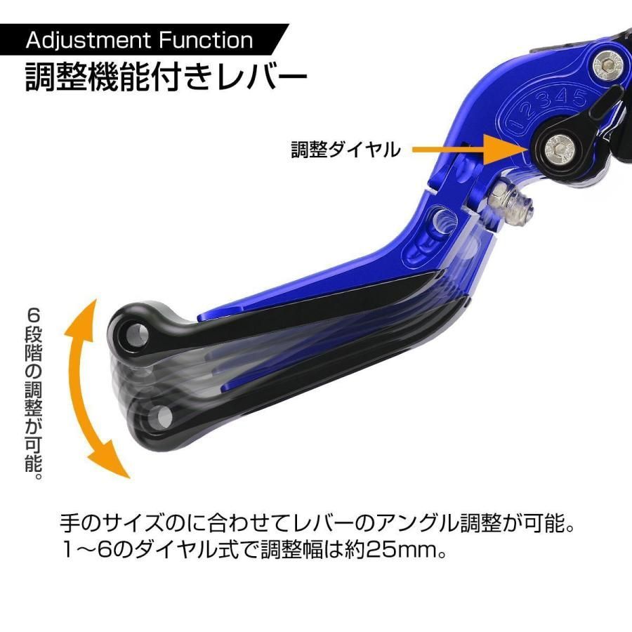 カワサキ アルミビレット レバー 可倒式タイプ ブレーキ クラッチ 左右