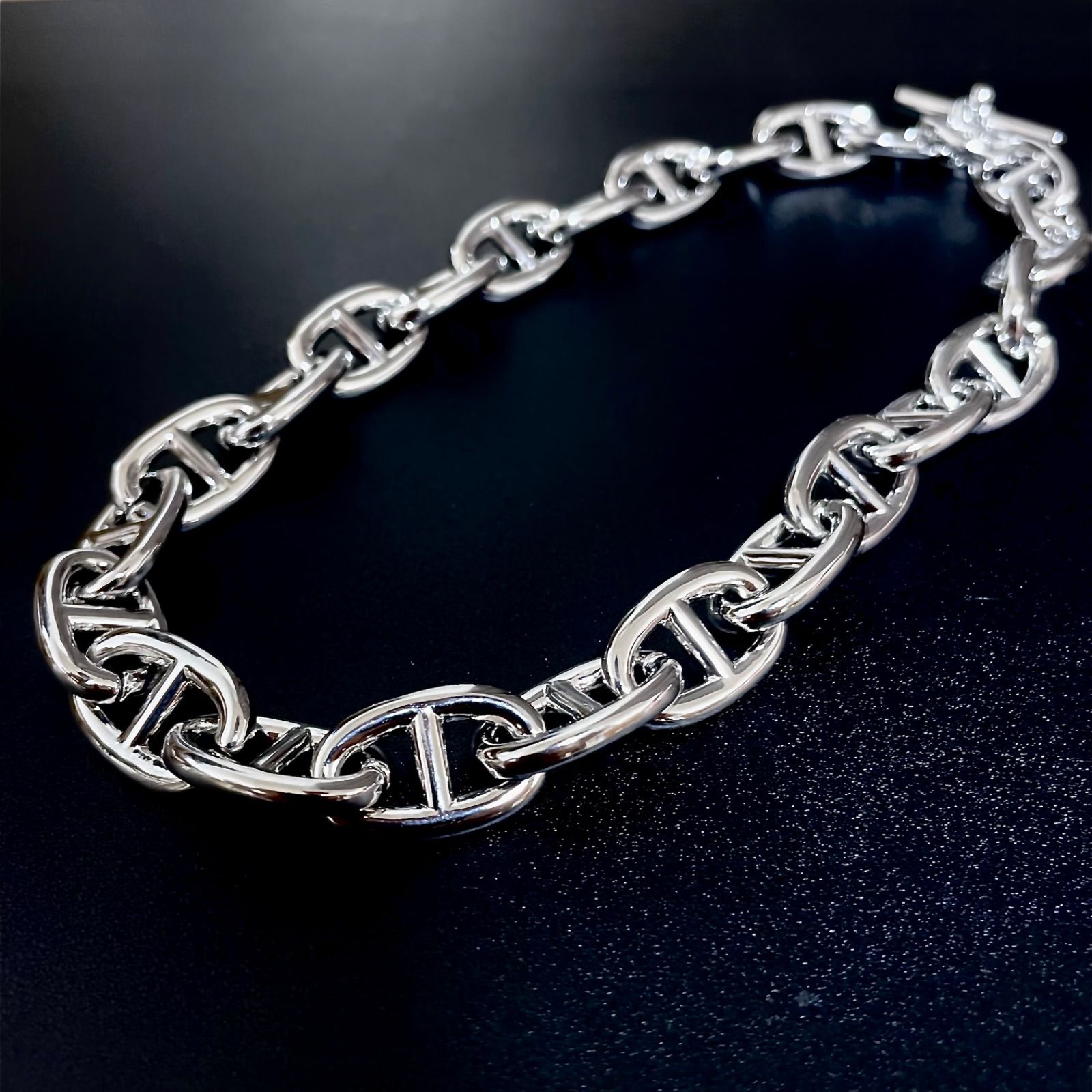 マンテル アンカーチェーン ネックレス GM 25コマ 44cm シルバー