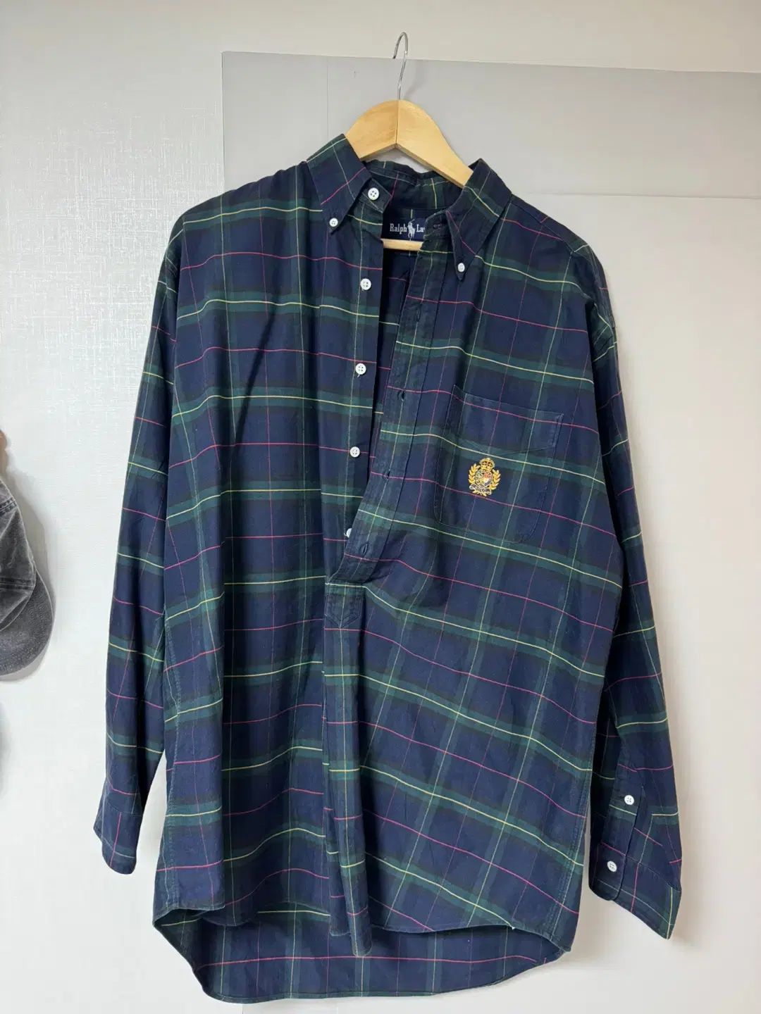 L ポロ Ralph Lauren(ラルフローレン) ヘンリーネック チェック シャツ