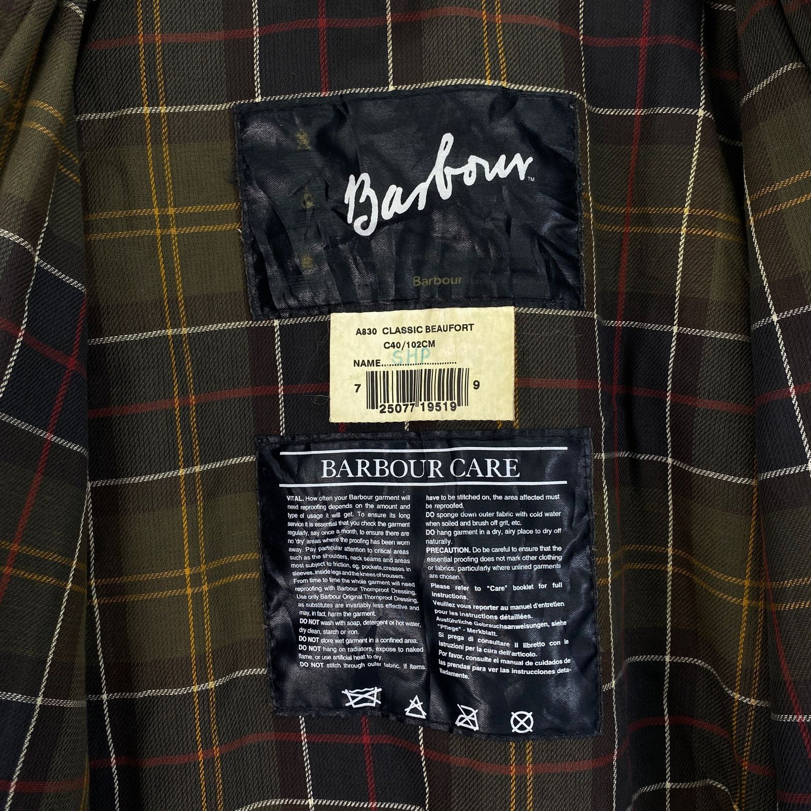 56k30 Barbour バブアー A830 CLASSIC BEAUFORT オイルドジャケット 
