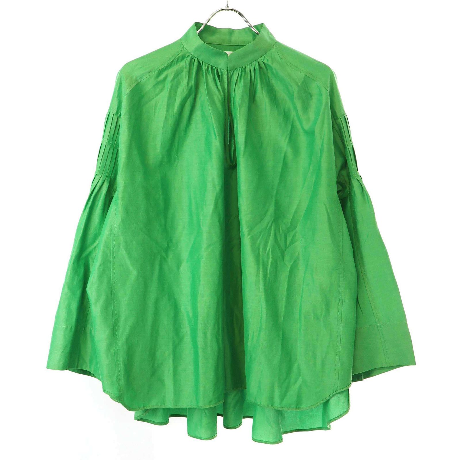 mame kurogouchi マメ クロゴウチ 22SS Silk Cotton Tucked Blouse 