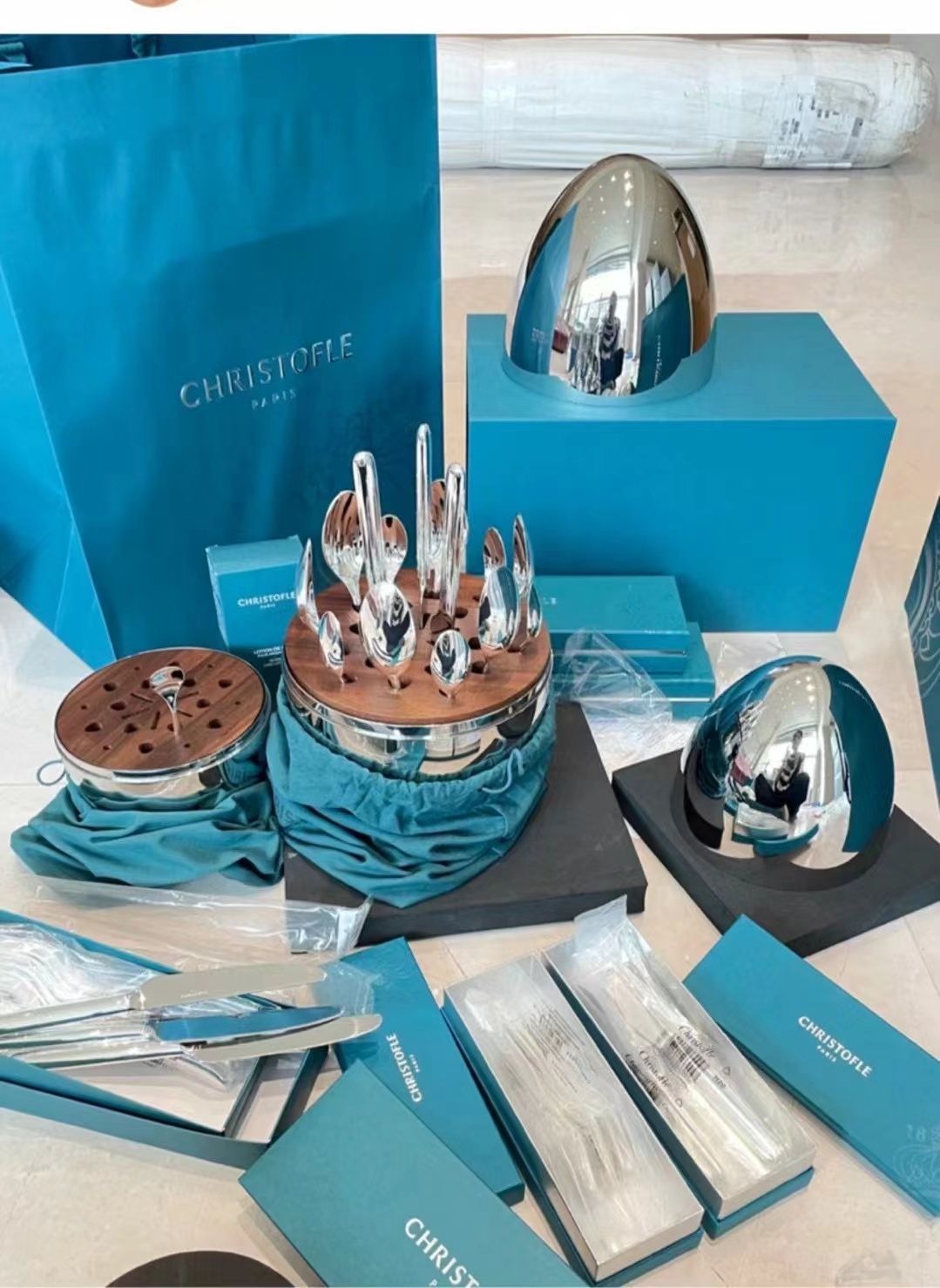 Christofle　クリストフル　ムード　カトラリーセット 24本　卵形 Christofleクリストフルムードカトラリーセット 24本卵形