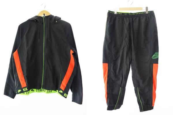 ナイキ NIKE 19AW FLEX FULLZIP フルジップ ナイロン ジャケット パンツ セットアップ L 黒 ブラック ブランド古着ベクトル 中古  250202 