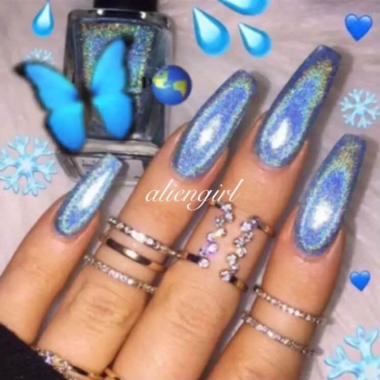 ユニコーンネイルチップ ラメパウダーネイル - メルカリ 