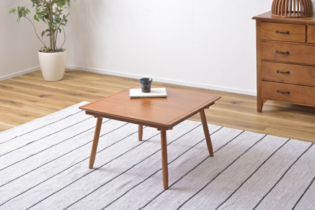 コタツ W60×D60×H36.5 ライトブラウン コタツ コタツテーブル センター