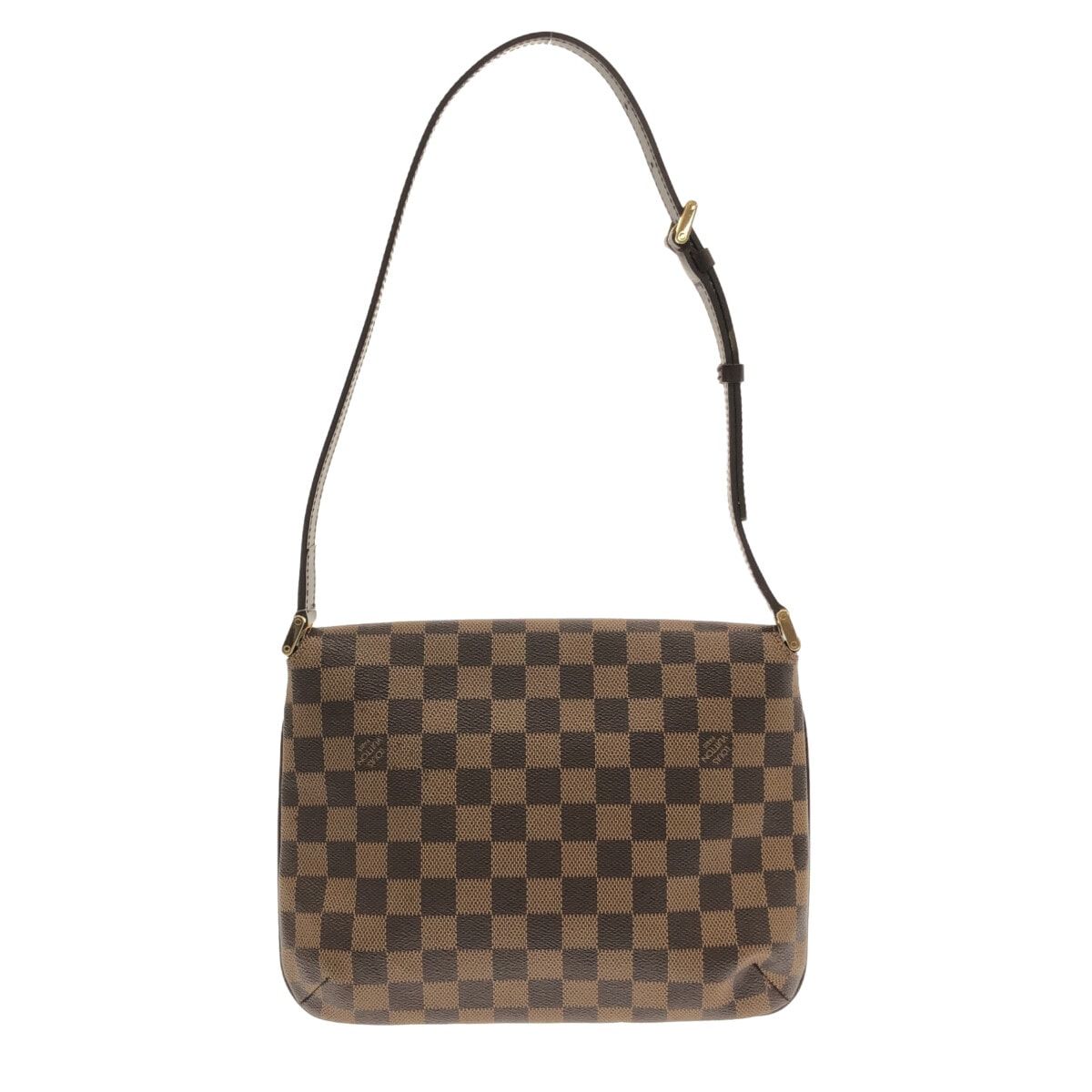 LOUIS VUITTON(ルイヴィトン) ショルダーバッグ ダミエ美品 ミュゼット・タンゴ(ショートストラップ) N51255 エベヌ ダミエ・ キャンバス - メルカリ