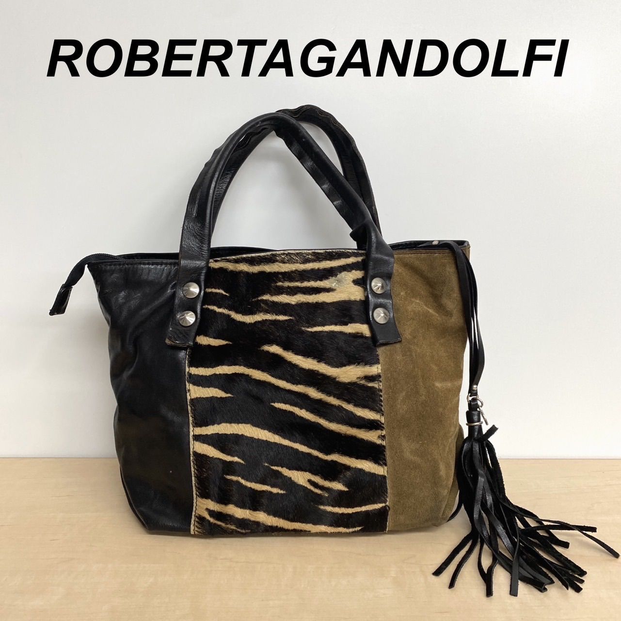★ROBERTAGANDOLFI★2WAYバッグ★BASSモチーフ　ITALY ☆ROBERTAGANDOLFI☆2WAYバッグ☆BASSモチーフ ITALY