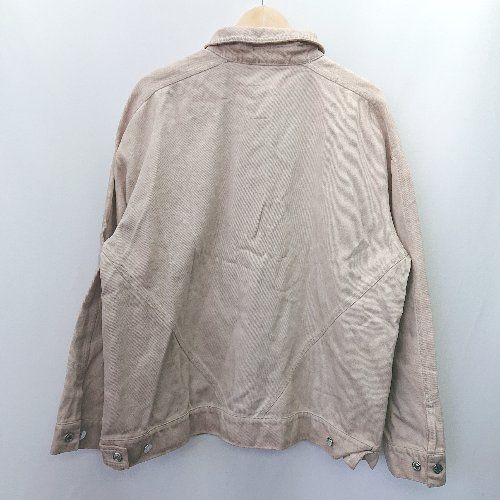 ◇ ◎ ●未使用● adidas アディダス ダメージ加工 シンプル RYU デニム 長袖 ジャケット サイズ2XL ベージュ メンズ E 