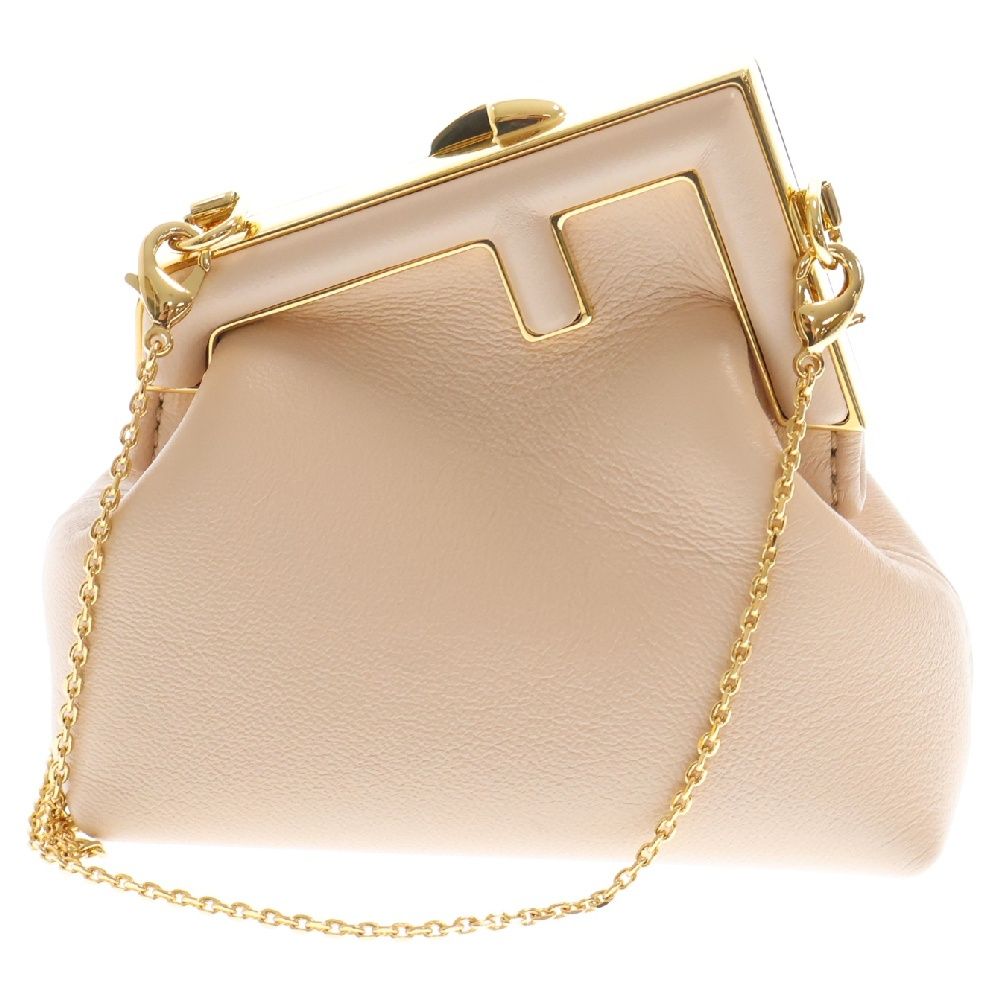 FENDI (フェンディ) ファースト チェーンショルダーポーチ ベージュ  