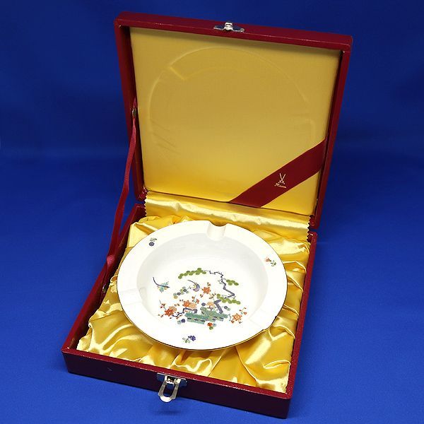 MEISSEN - 未使用 Meissen マイセン シノワズリ 柿右衛門 盆栽 多彩　灰皿 ③ 未使用 Meissen マイセン シノワズリ 柿右衛門 盆栽 多彩 灰皿