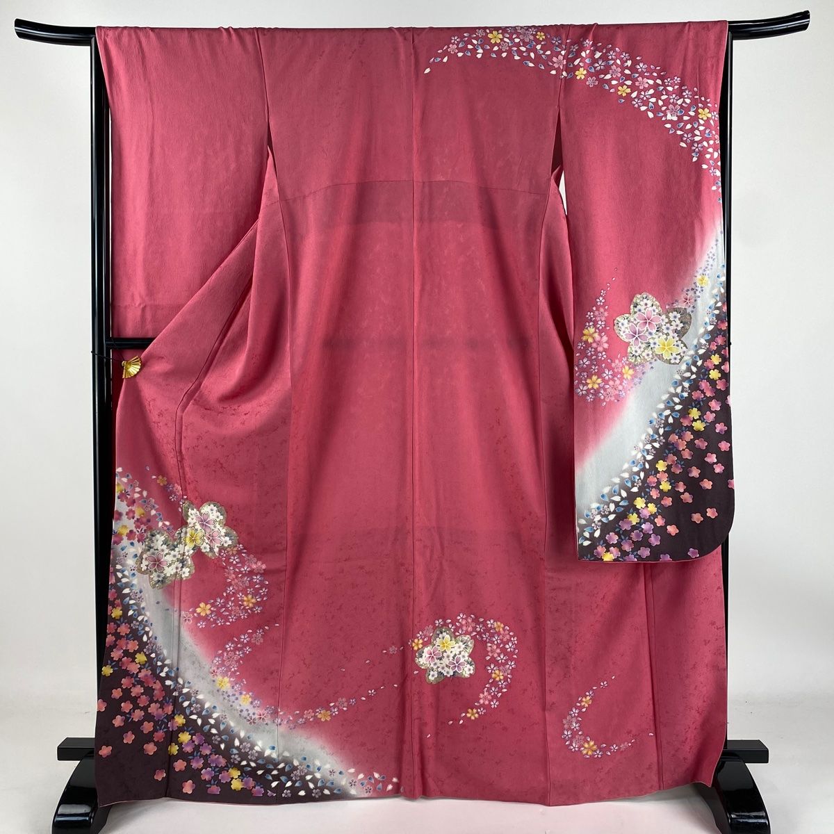 振袖フルセット 身丈175裄67.5 枝垂れ花文様 金彩 逸品 ピンク 成人式 振袖フルセット 身丈175裄67.5 枝垂れ花文様 金彩 逸品 ピンク