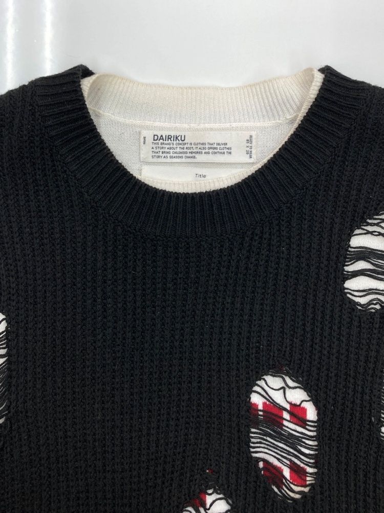 dairiku 20aw レイヤードダメージニット ダイリク DAIRIKU 20AW Layered Damage Knit レイヤード