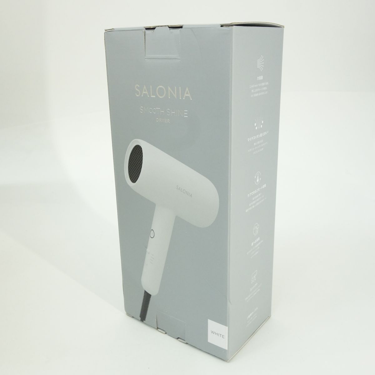 未使用】SALONIA サロニア スムースシャインドライヤー ホワイト