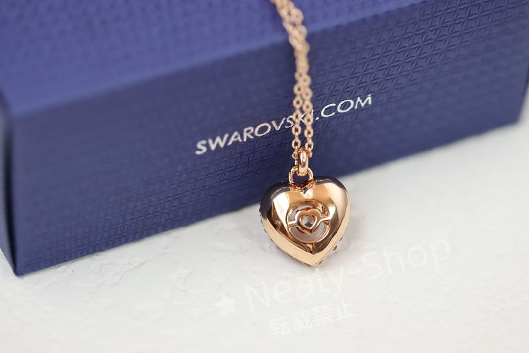 💗新品💗Swarovski  ファッショグラデーションドリルが踊るハートネックレス