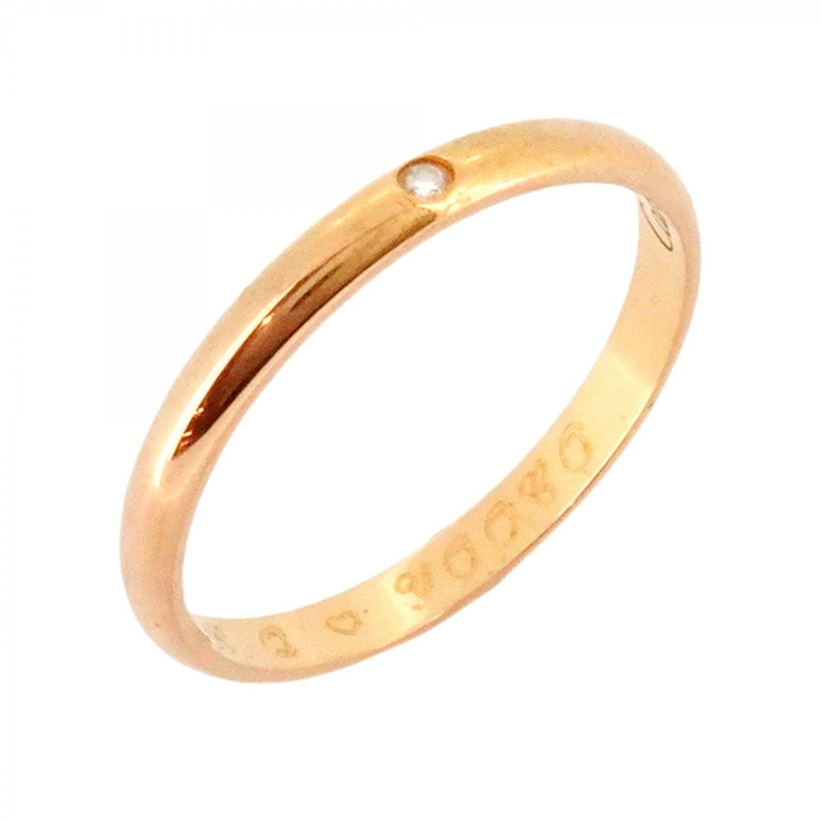 カルティエ(Cartier) カルティエ リング ウェディング 1PD K18PG ピンクゴールド ダイヤモンド ＃61メンズ