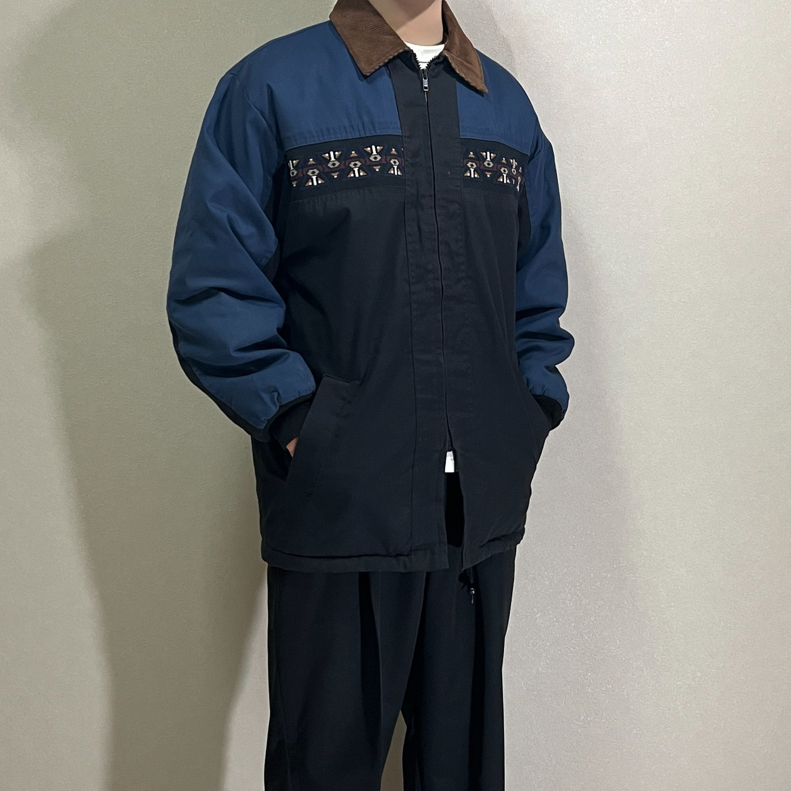 90s USA製 CANYON GUIDE ネイティブ柄 ダックジャケット サイズM