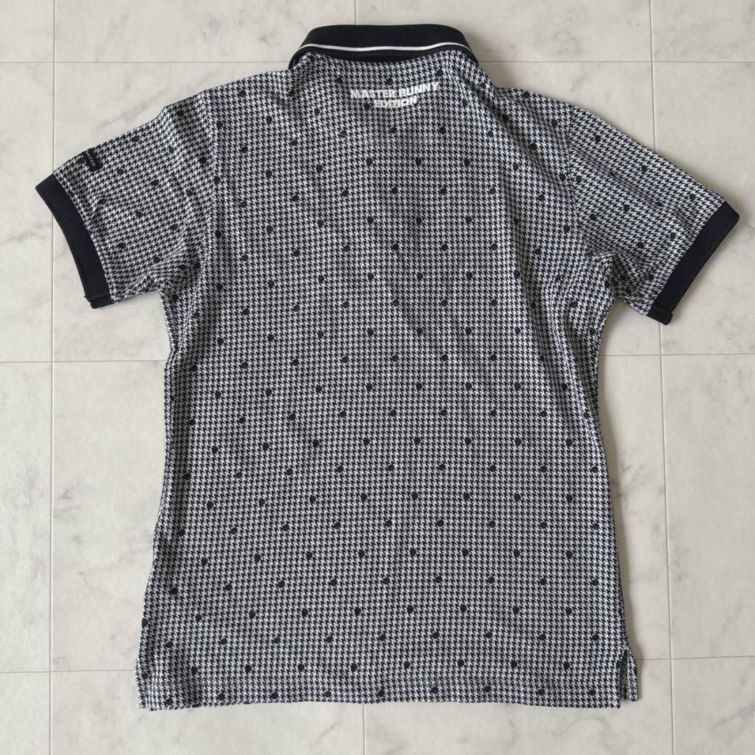 マスターバニー千鳥格子柄 ドット柄 ポロシャツ モノトーン ネイビー 4