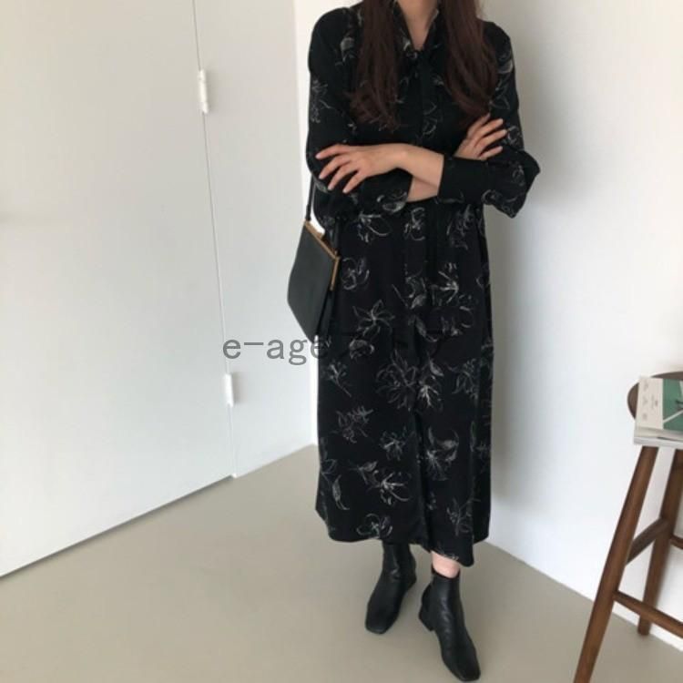 花柄ワンピース ロング丈