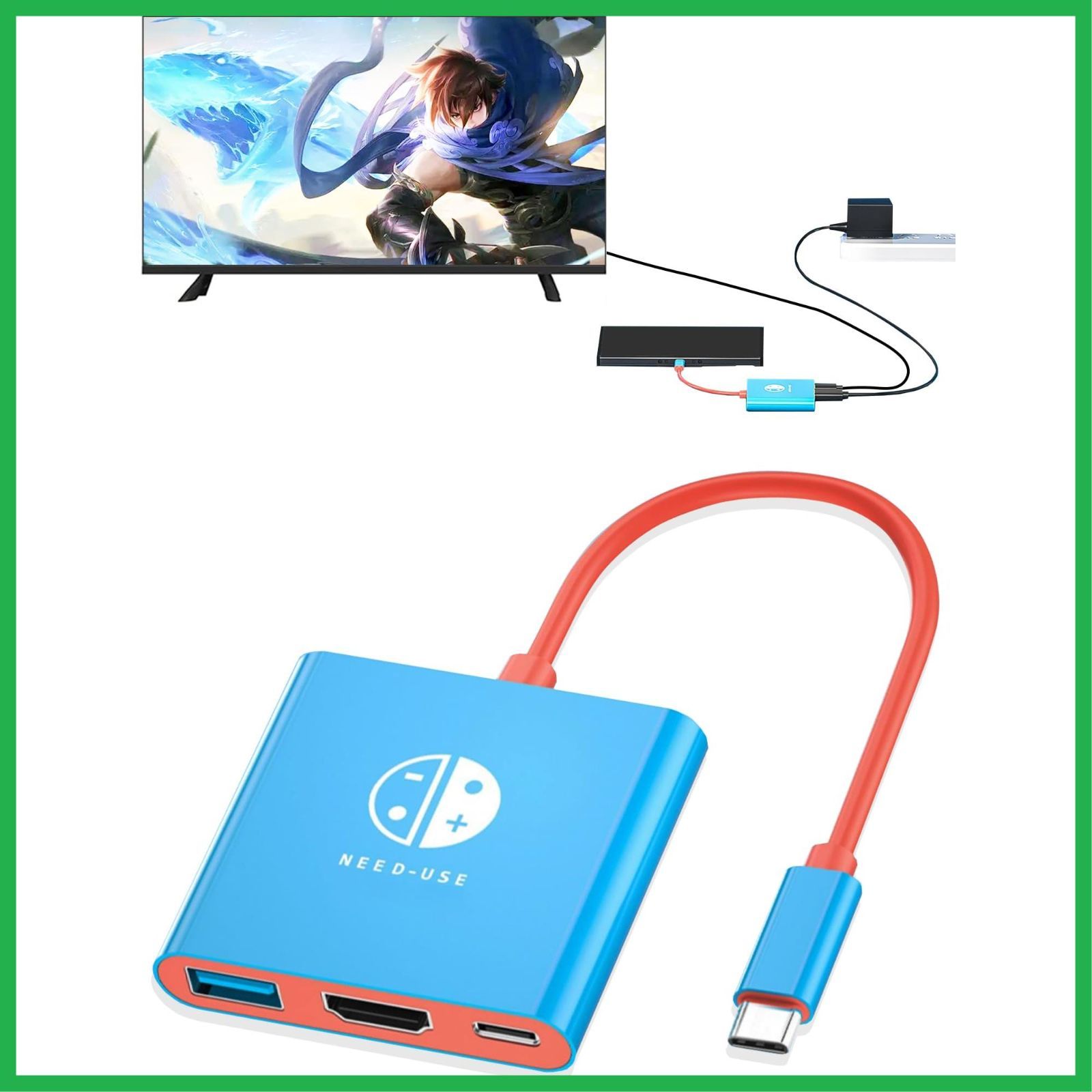 新型】Switch ドック 直接にTV出力 Dnkeaur Steam Deckゲーム機本体 HD変換/TV/テーブルモード ニンテンドースイッチ  Switch OLEDドック HDMI変換アダプター4K@30Hz テレビ接続ケーブル Type-C to H - メルカリ