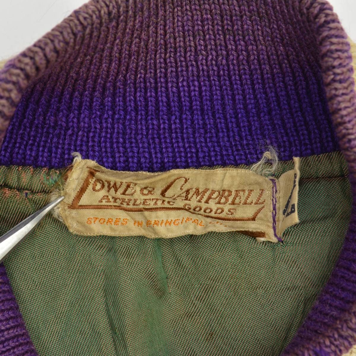40s〜 Lowe & Campbell VINTAGE ベースボールシャツ LOWE&CAMPBELL】40s アワードベースボールジャケット - メルカリ