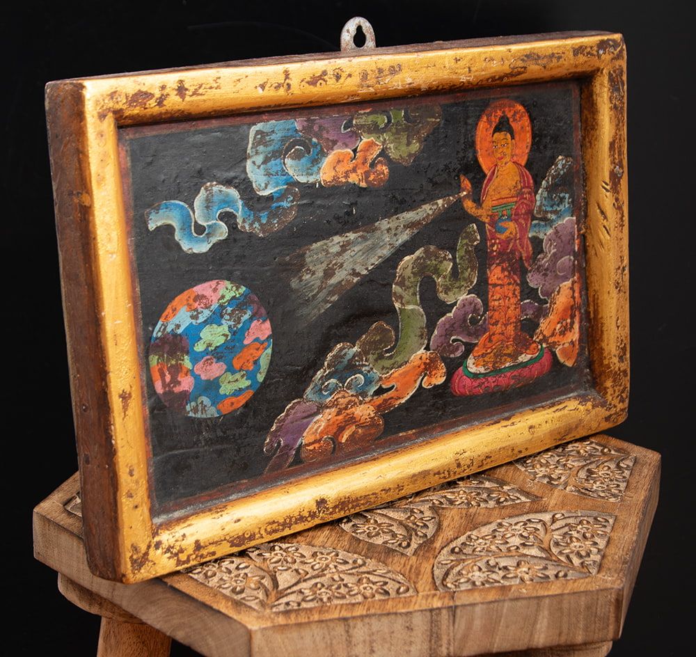 持鉢 じはつ の仏板 20cm 420g チベット チベット仏像 チベット密教 密教 仏像 ネパール仏像 仏教美術