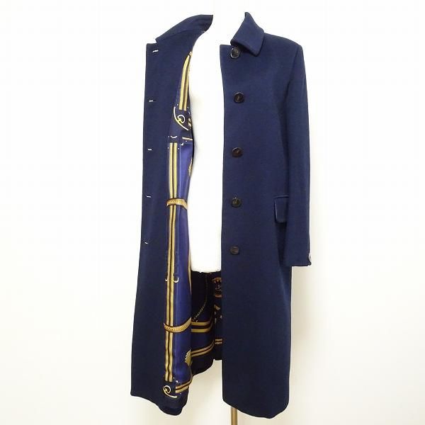 HERNO シルク　ヘルノ　コート　イタリア製　48サイズ　ネイビー　最高級 HERNO シルク ヘルノ コート イタリア製 48サイズ ネイビー 最