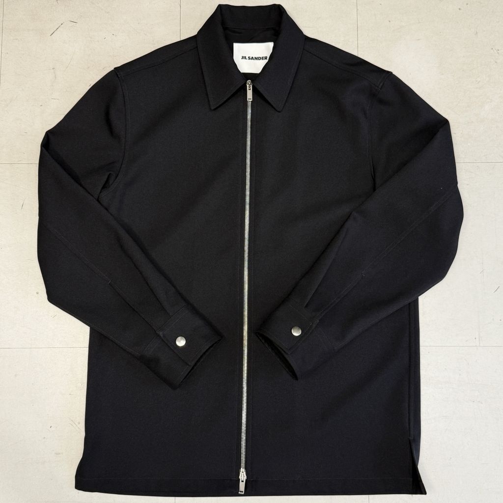 美品　状態良し JIL SANDER ブラック ニットポロ　イエロー襟 美品 状態良し JIL SANDER ブラック ニットポロ イエロー襟 JIL