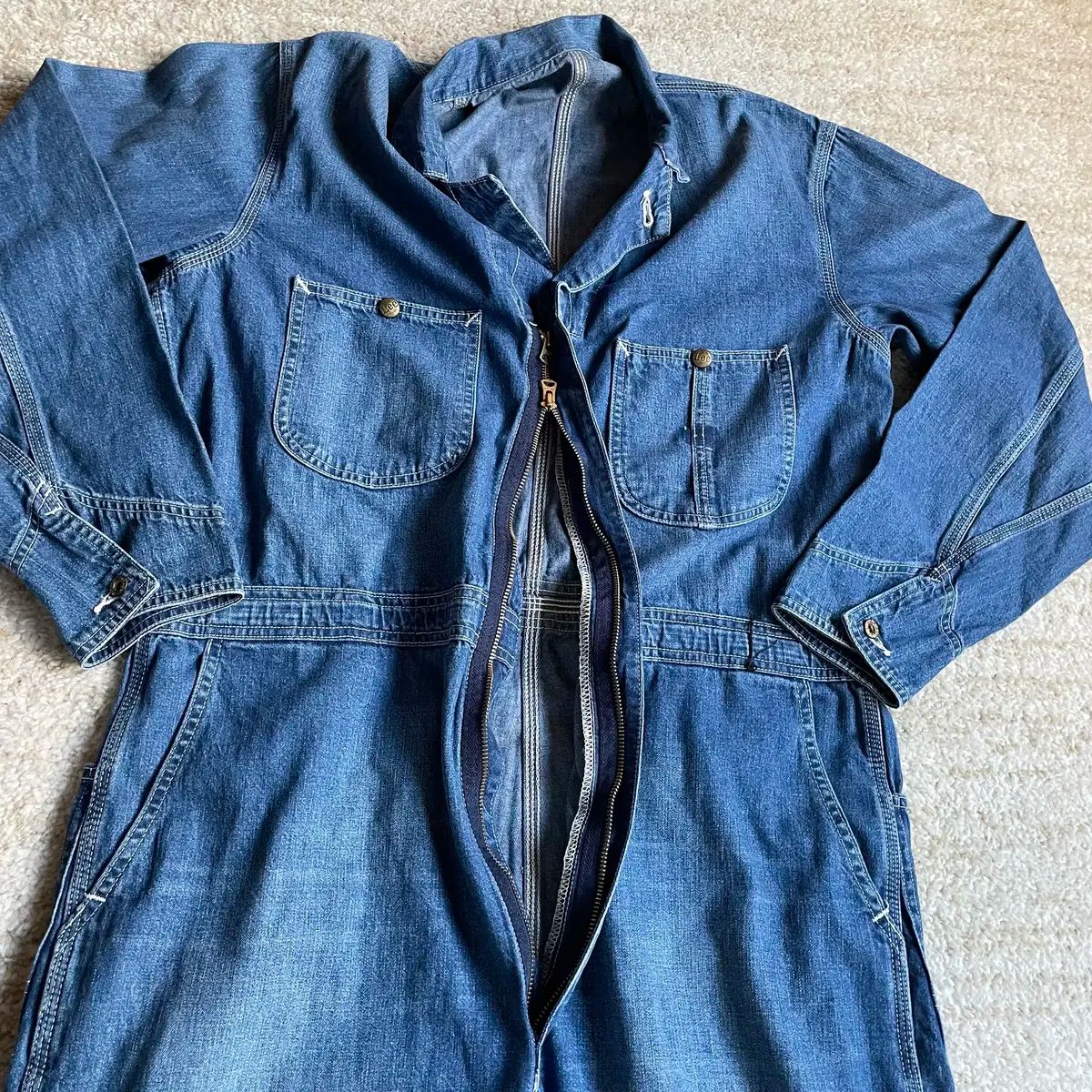 デニム オールインワン