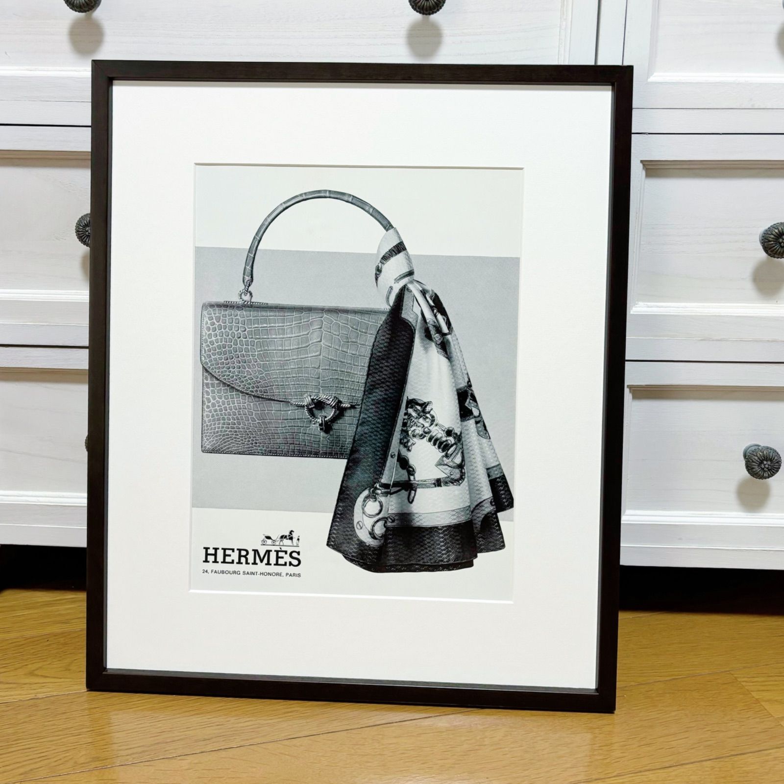 エルメスHERMESアンティークビンテージ（ヴィンテージ ）広告アドポスター額付 1939 広告＞HERMES エルメス ポスター ヴィンテージ アート
