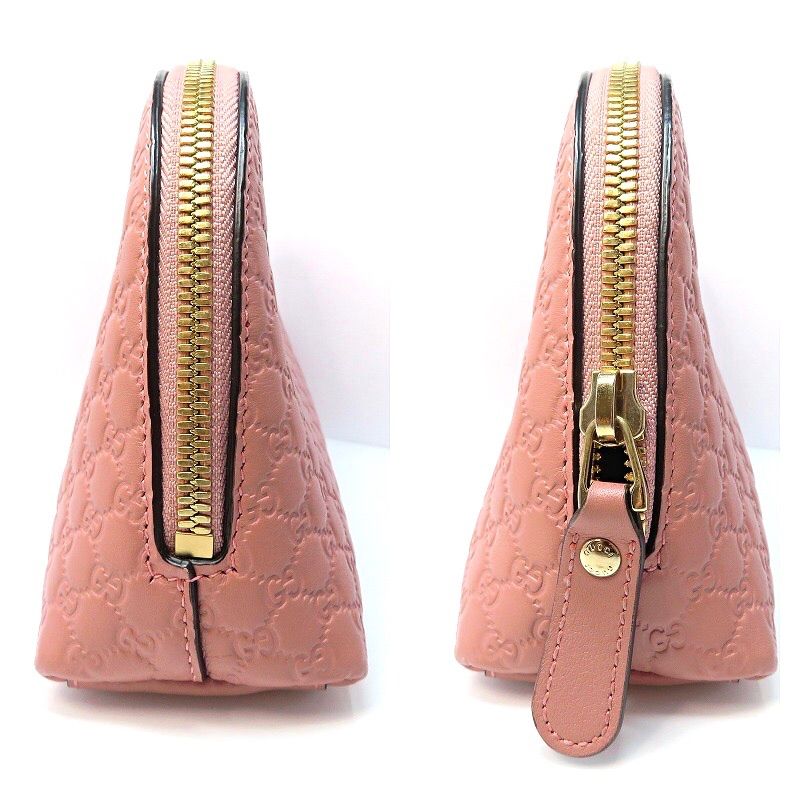 GUCCI グッチ マイクログッチシマ ポーチ 449893 ピンク - メルカリ