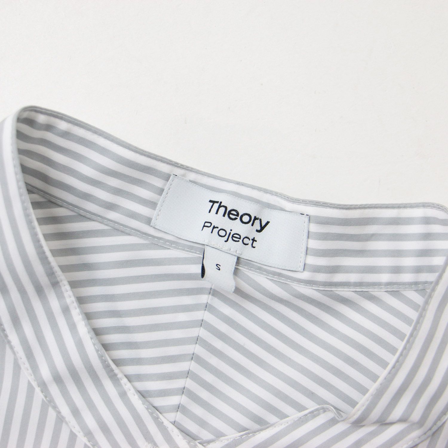 美品 theory セオリー ストライプ コットンシャツ ブラウス