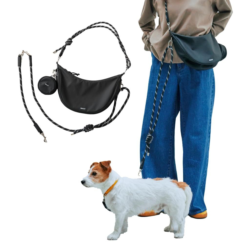 便利グッズ 愛犬用リード おしゃれバッグ おしゃれリード バッグ一体型リード お散歩グッズ 肩がけリード バッグ付きリード お散歩バッグ 取り外し リード おしゃれ 多機能リード 2WAYリード ショルダーリード お散歩リード デザイン賞 犬用リード